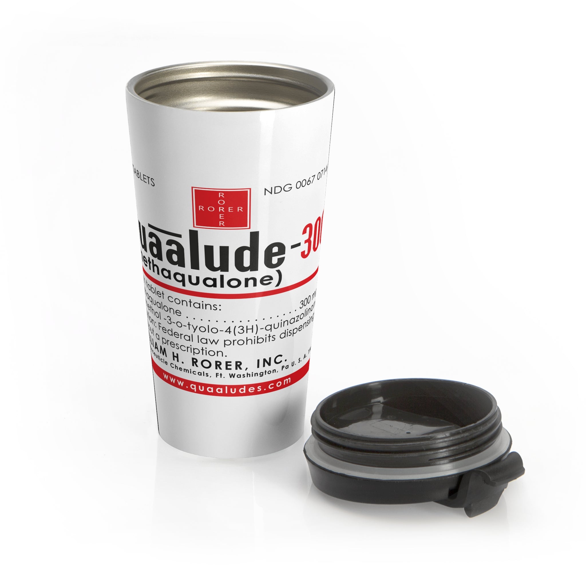 Quaaludes Stainless Steel Travel Mug