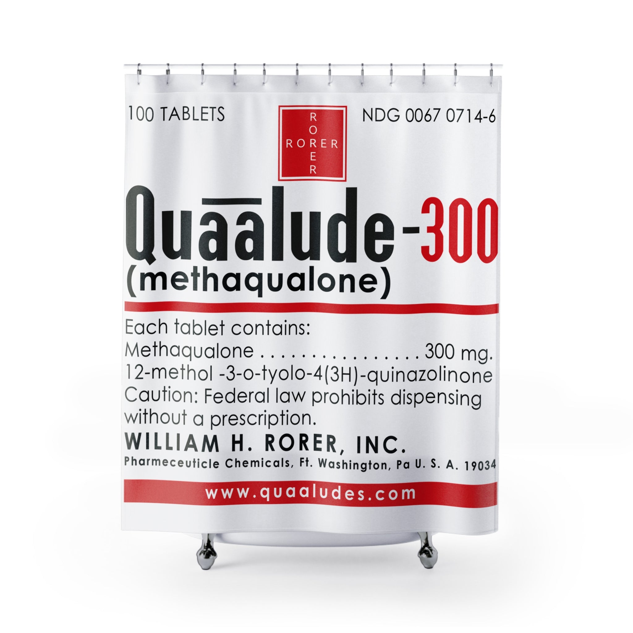 Quaalude Shower Curtains