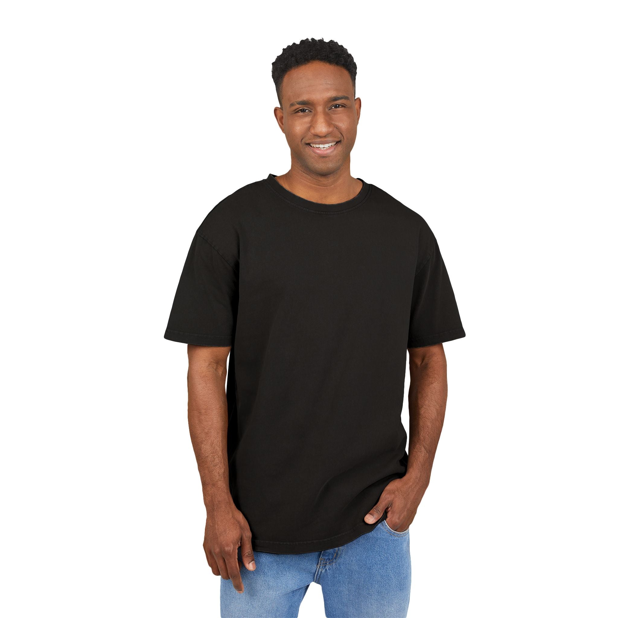 Men's Acid Washed Oversize Tee - Send Ludes Graphic Shirt for Casual Style