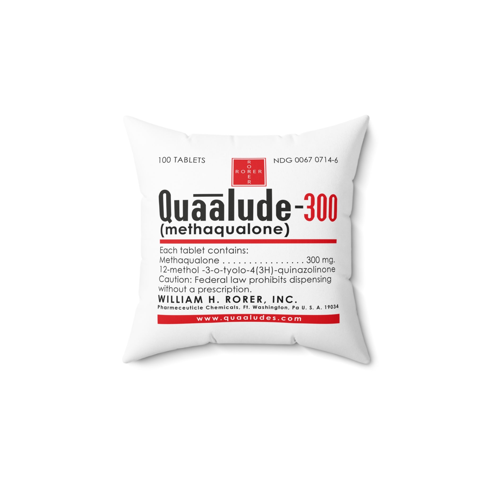 Quaaludes Decorative Pillow