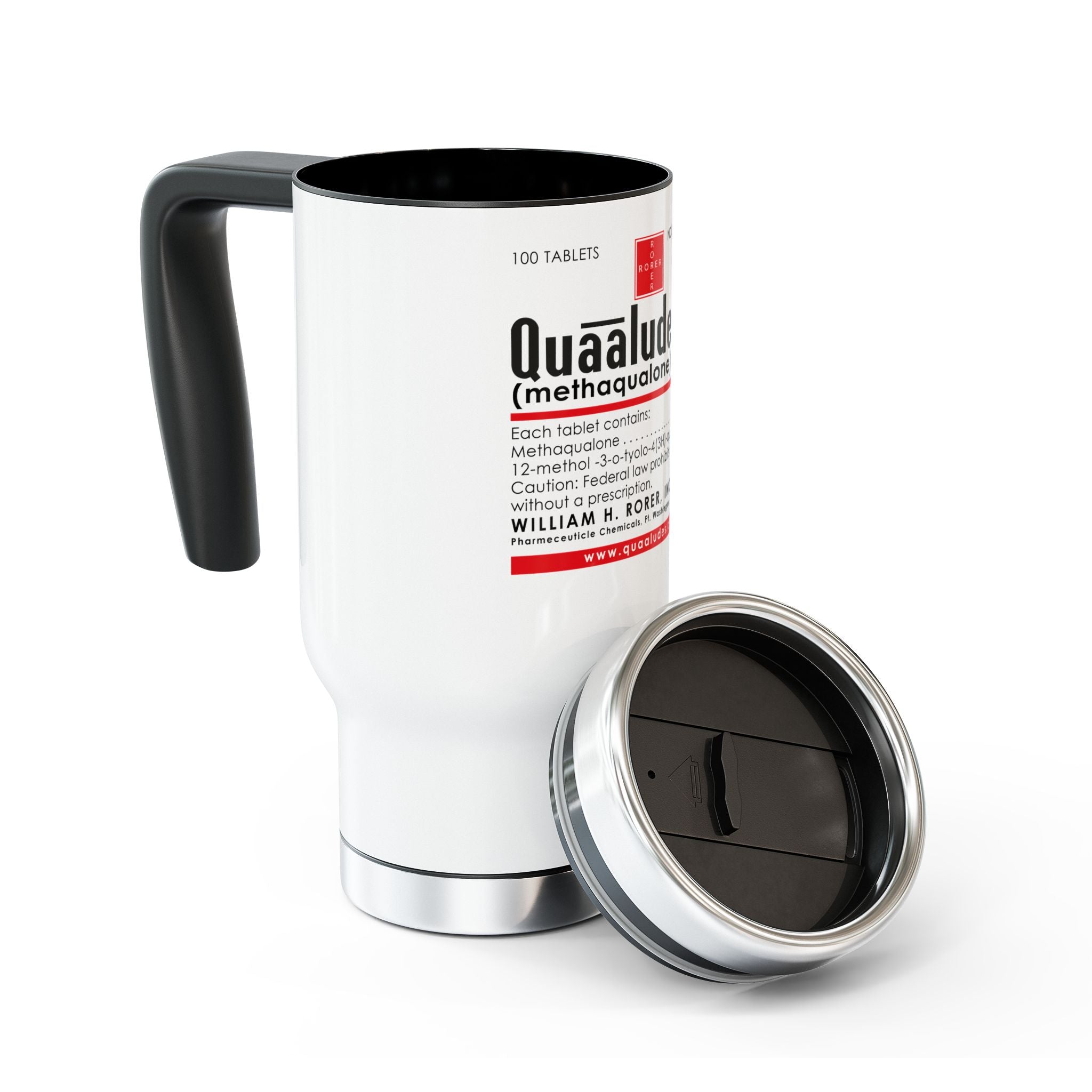 Quaaludes Stainless Steel Travel Mug