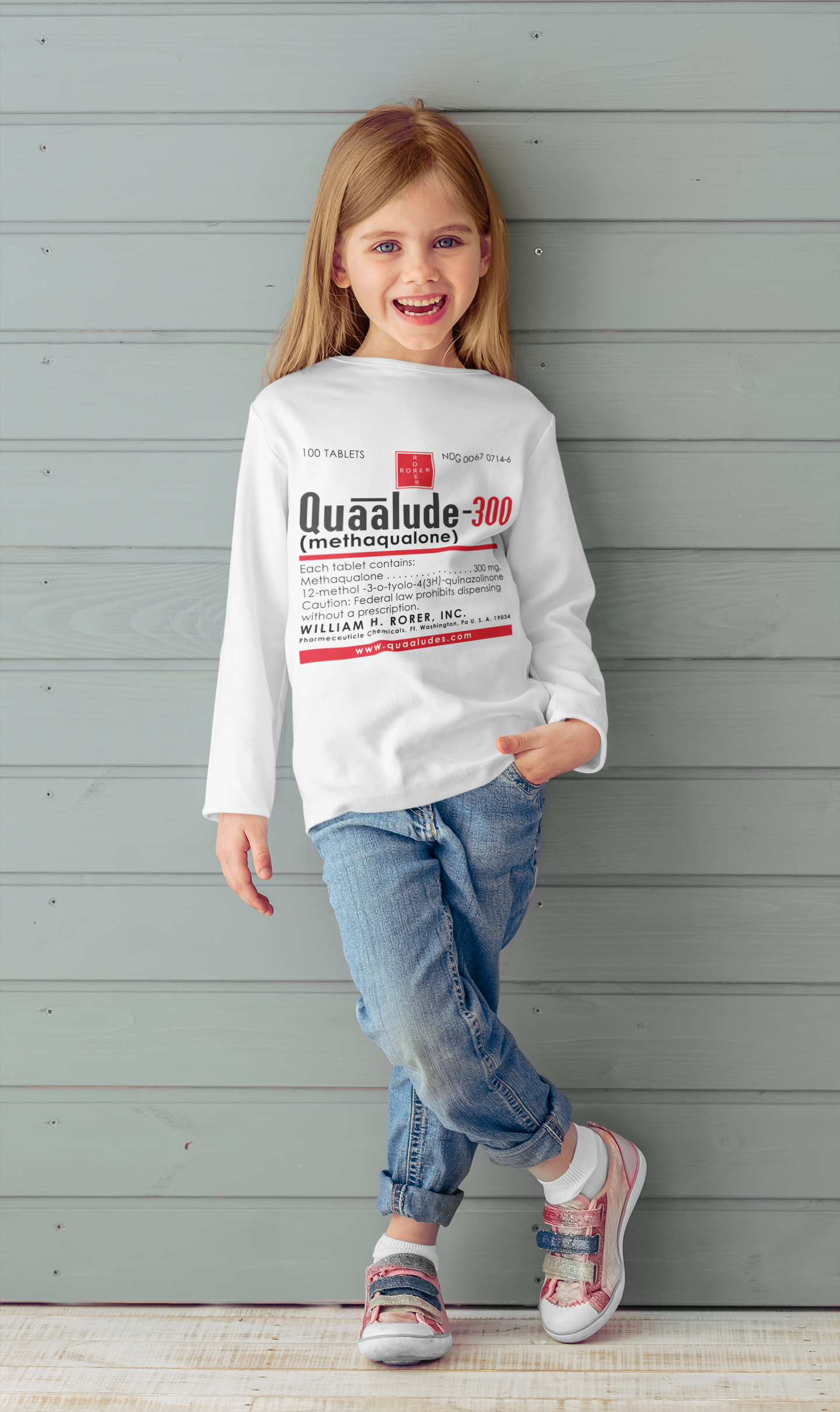 Quaaludes Long Sleeve Kids Tee