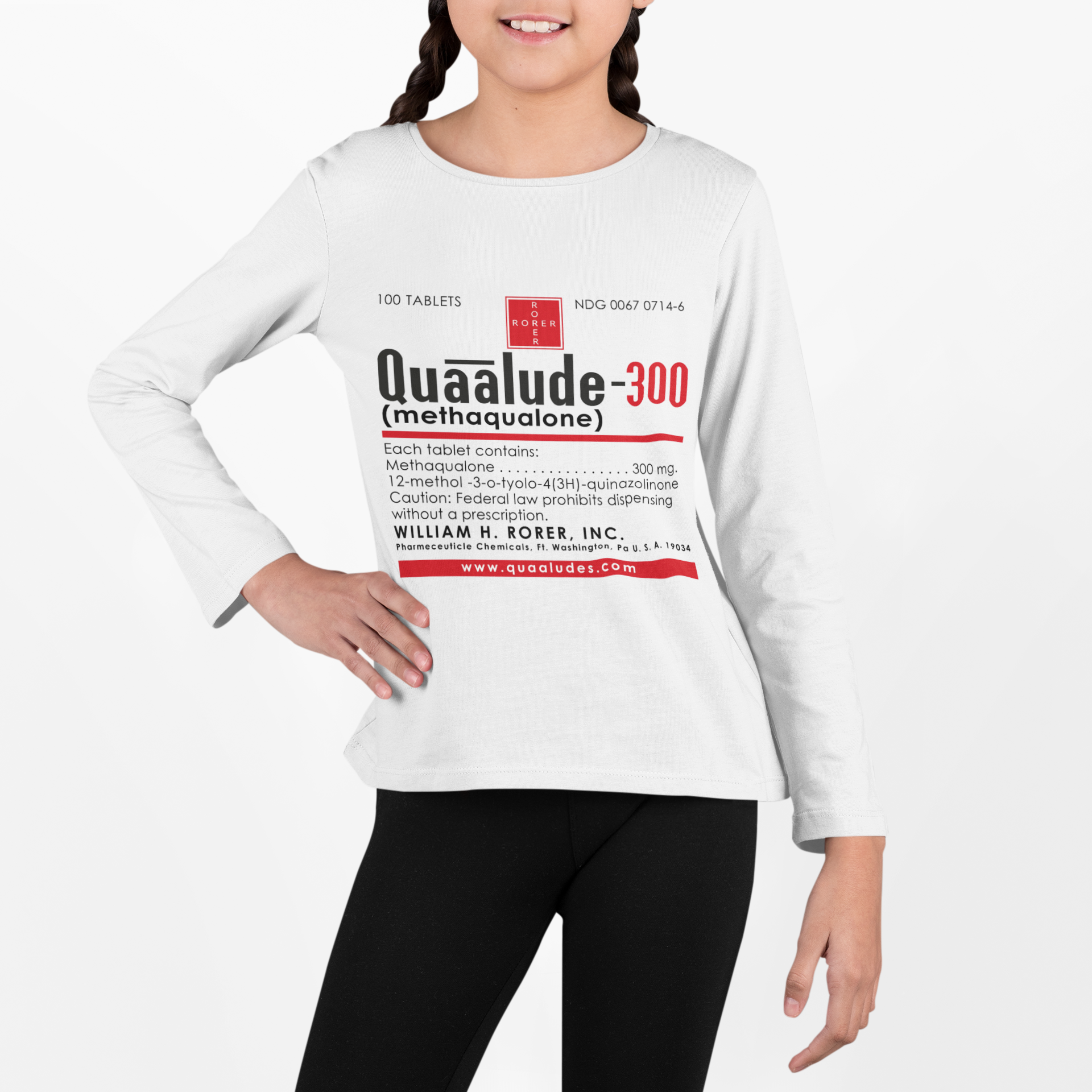 Quaaludes Long Sleeve Kids Tee