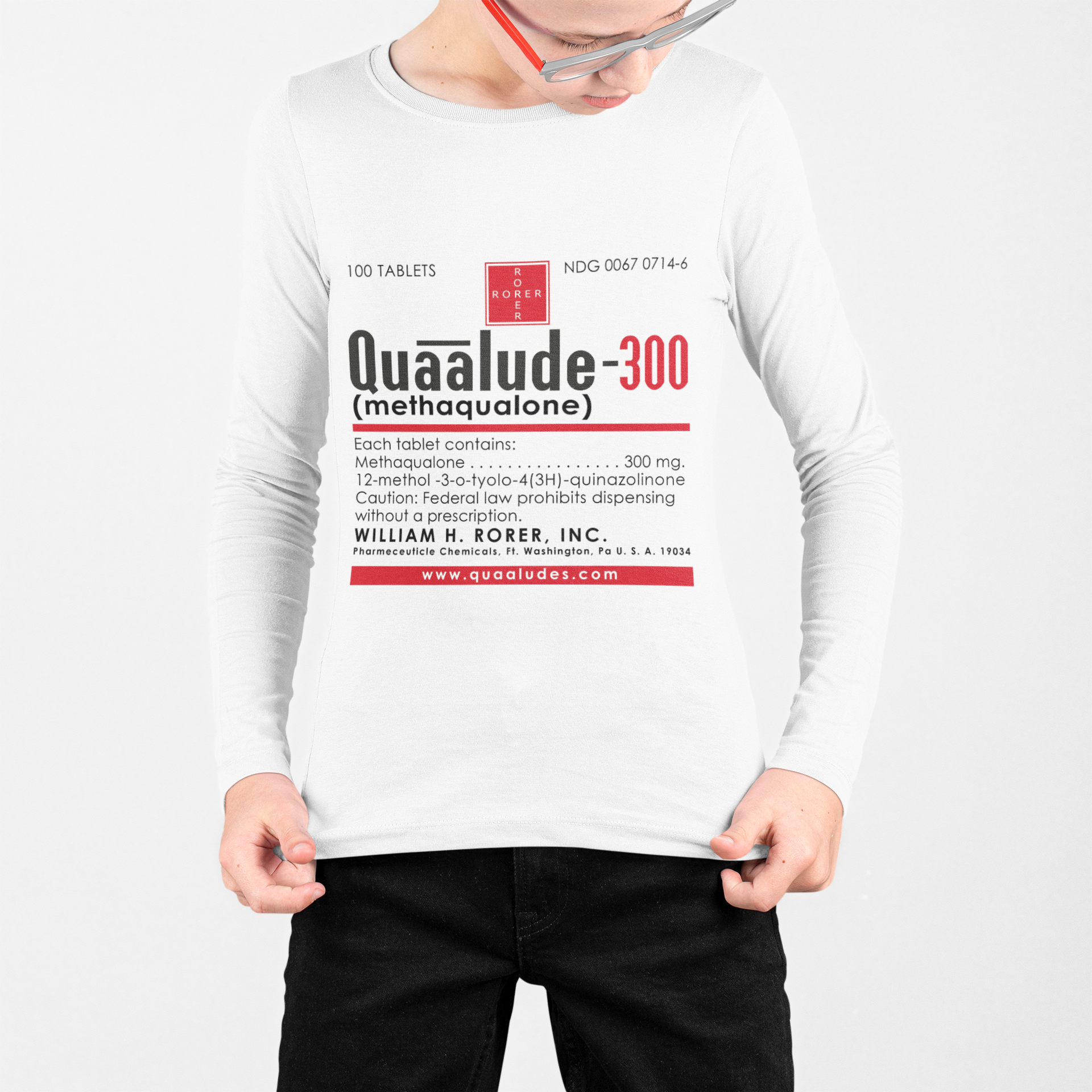 Quaaludes Long Sleeve Kids Tee