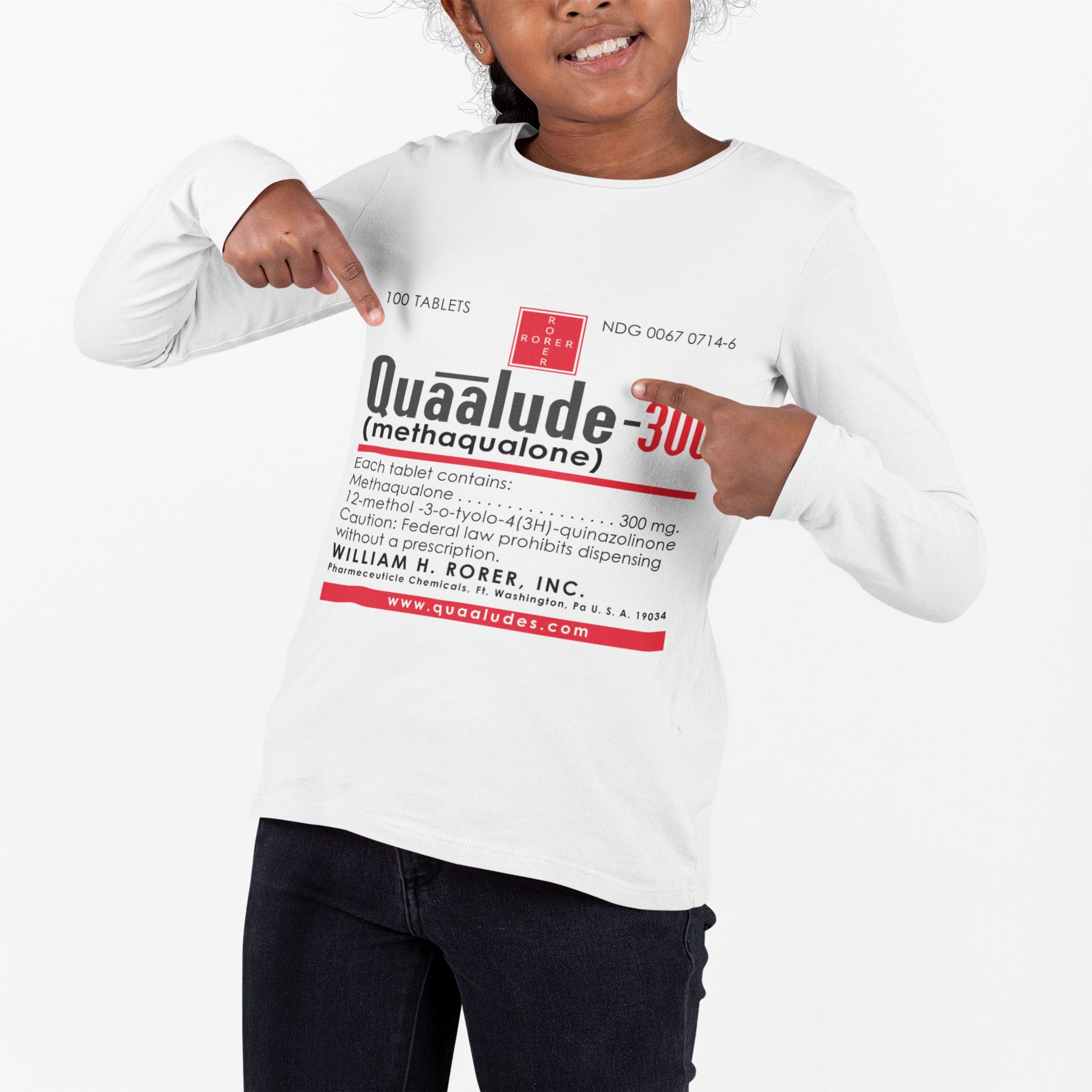 Quaaludes Long Sleeve Kids Tee