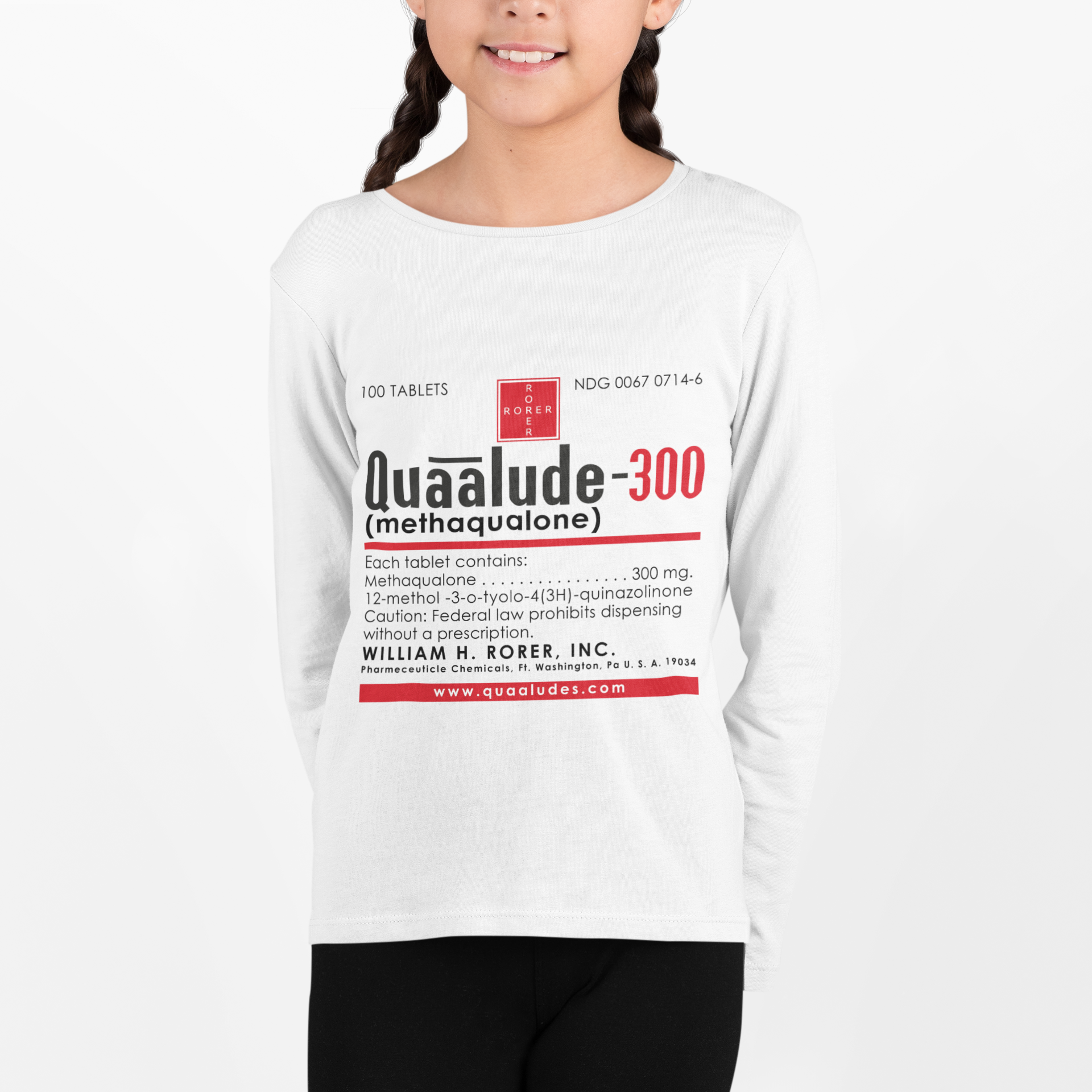 Quaaludes Long Sleeve Kids Tee