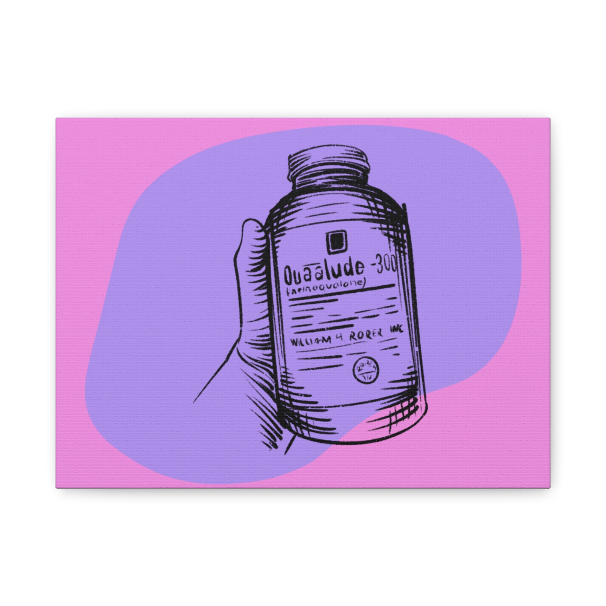 Modern Art Canvas Wall Decor - 'Quadlude 300' Design - Trendy Home Accent