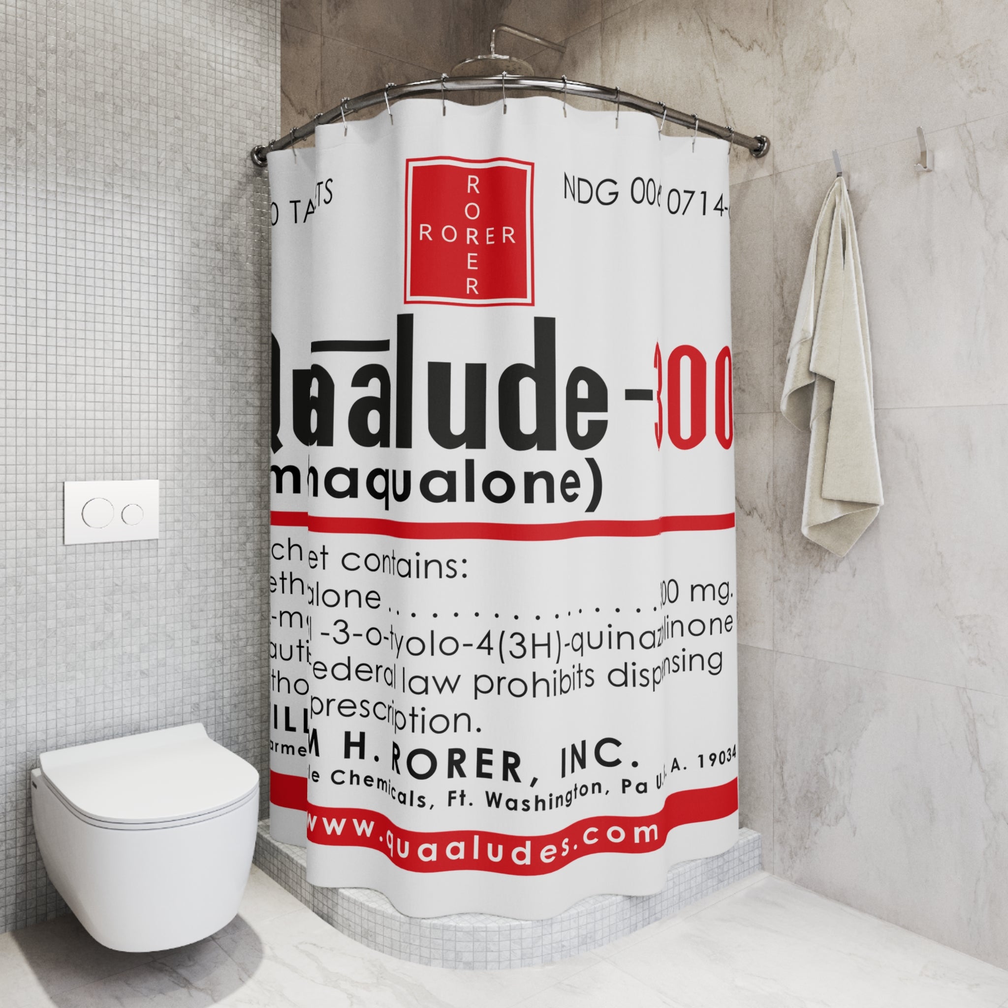 Quaalude Shower Curtains
