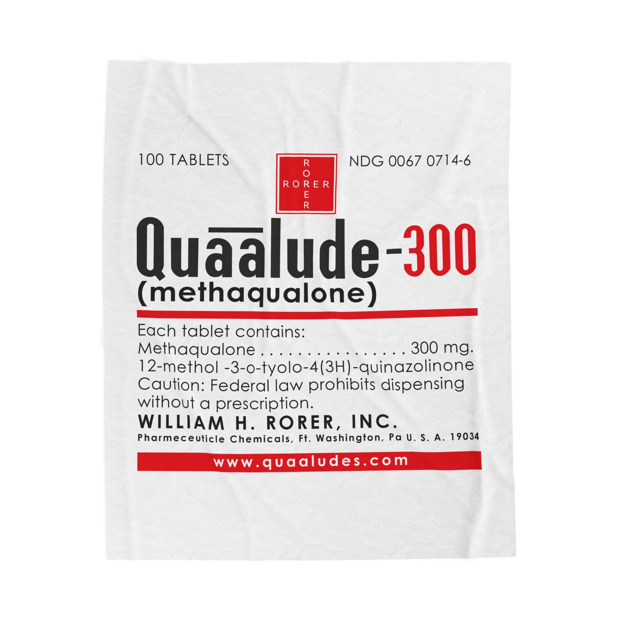 Quaaludes Plush Blanket