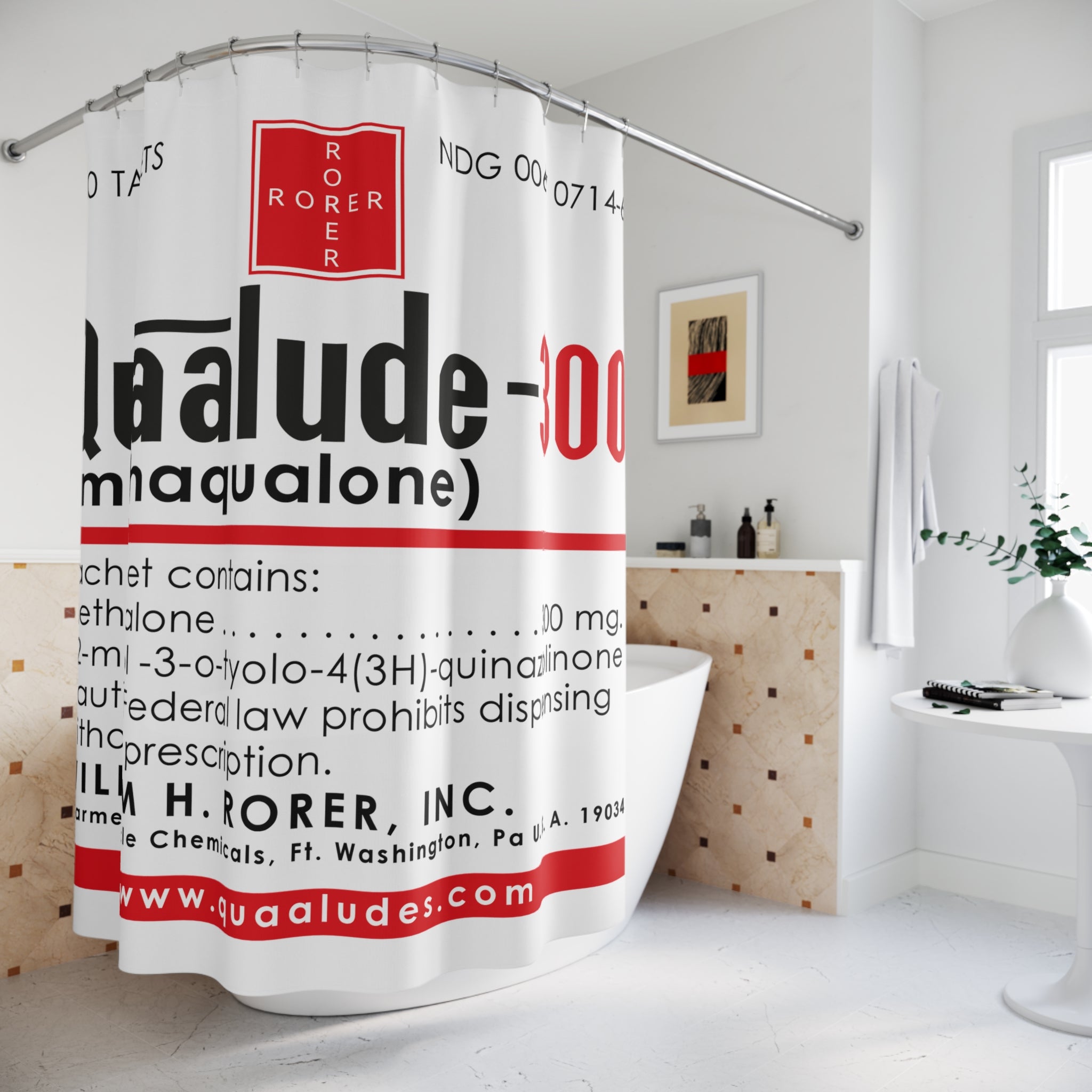 Quaalude Shower Curtains
