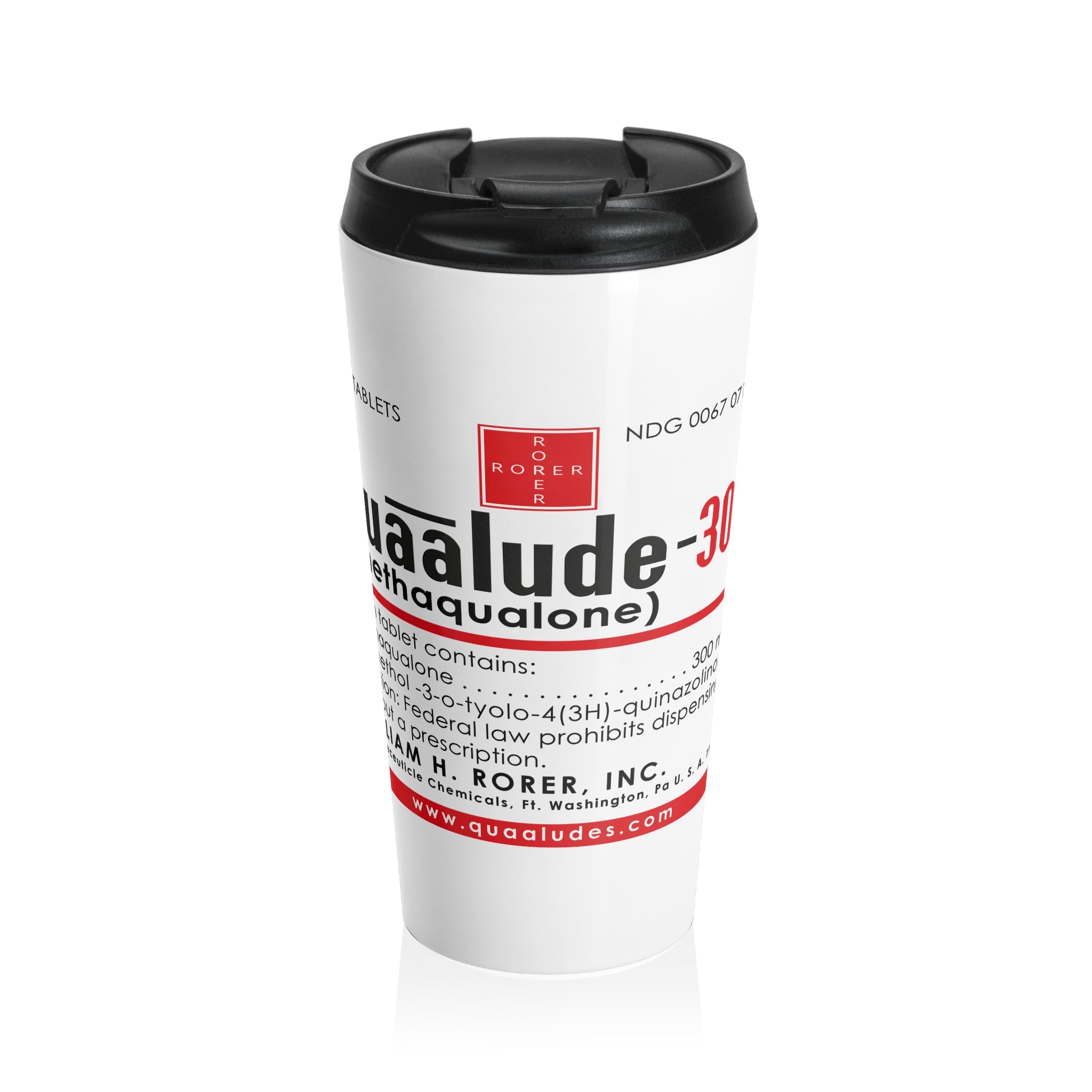 Quaaludes Stainless Steel Travel Mug