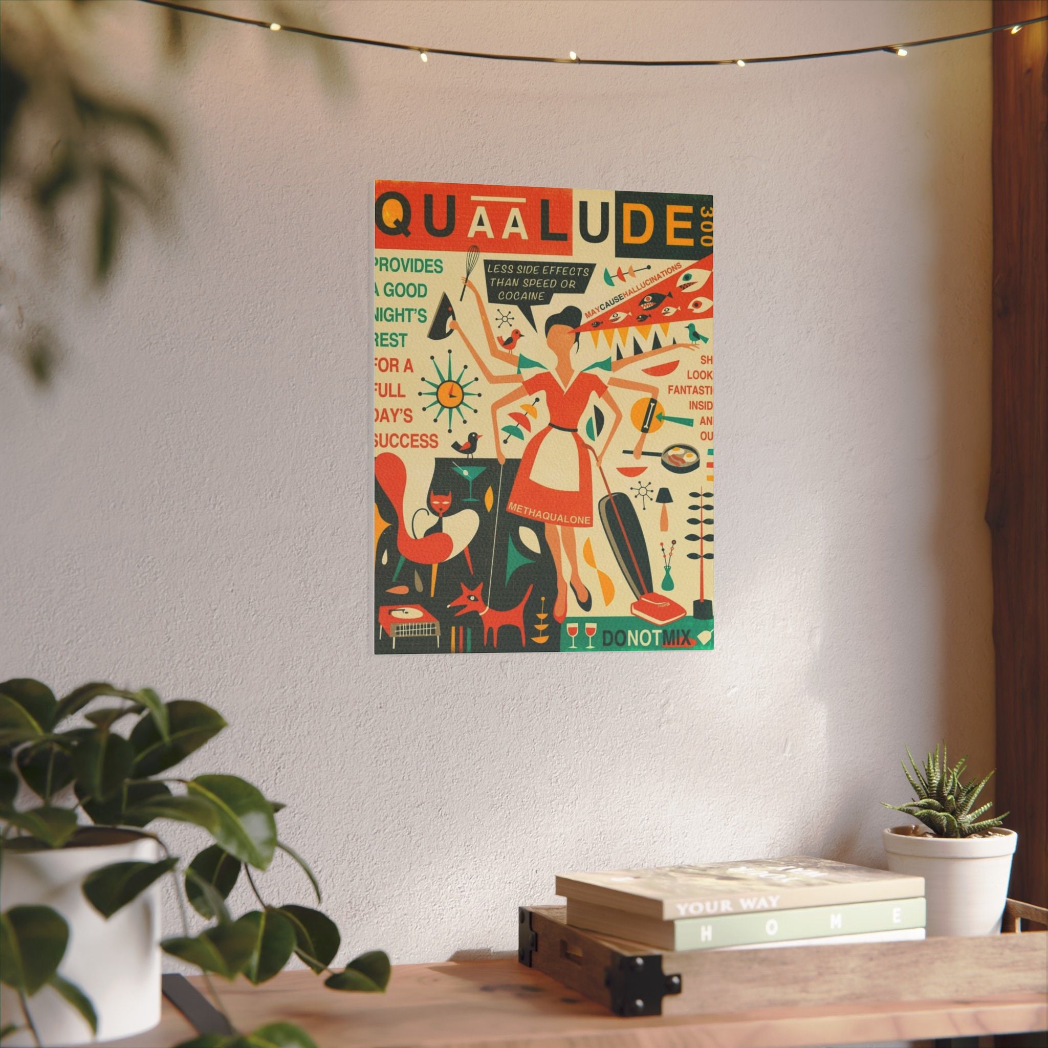 Retro Giclée nyomtatás vászon - Vintage Quaalude Art