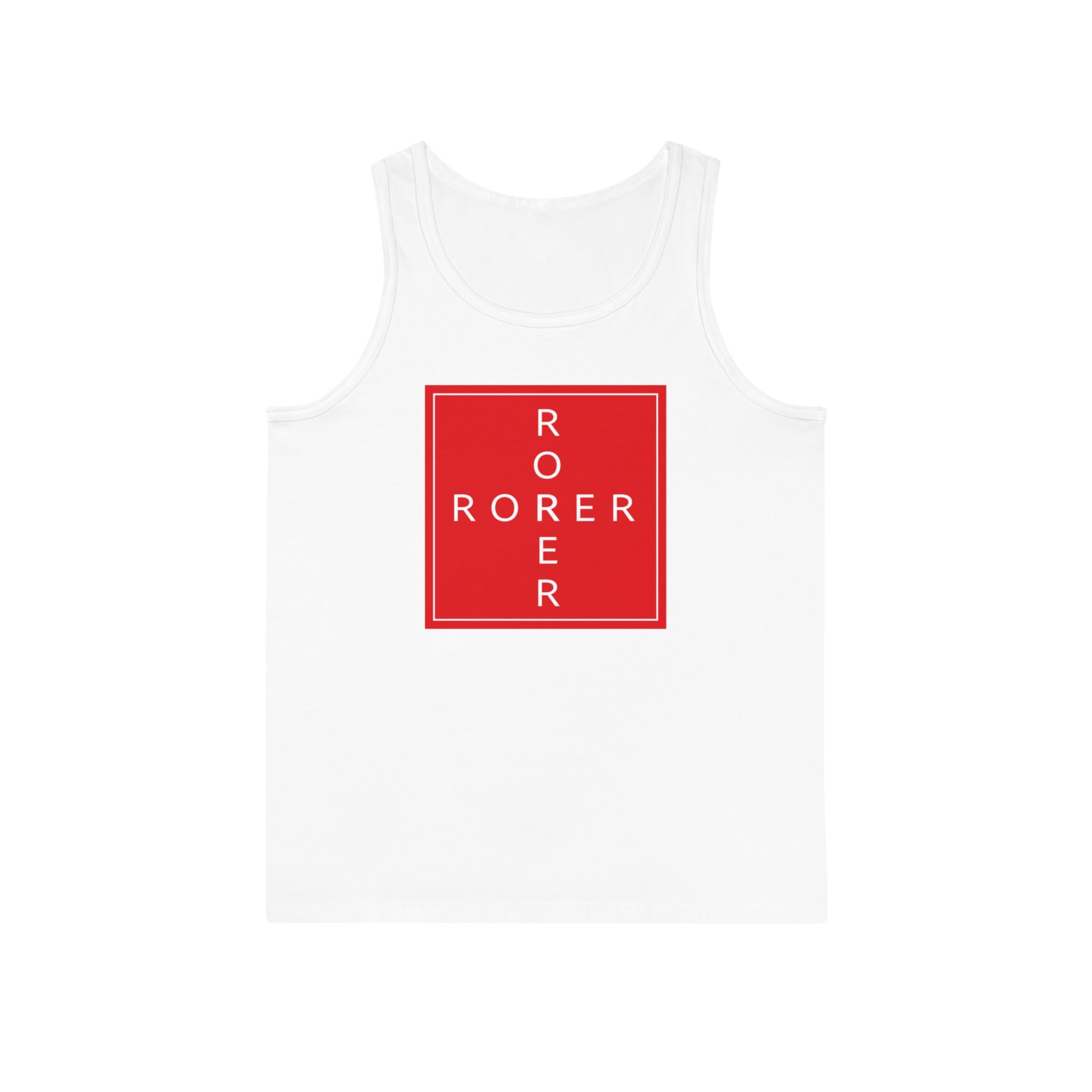 Unisex Softstyle™ Tank Top with Bold Red Graphic