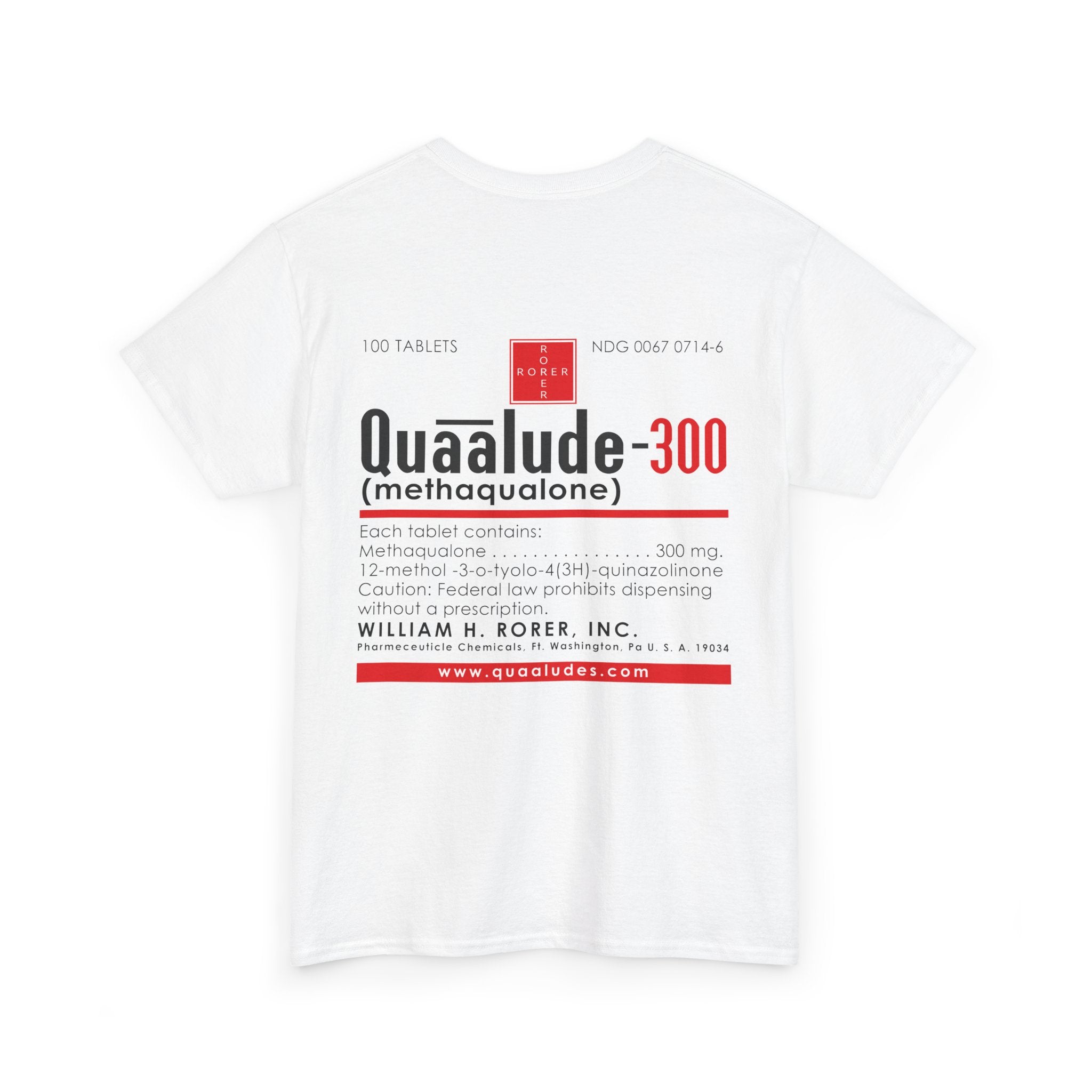 Těžké bavlněné tričko Quaalude