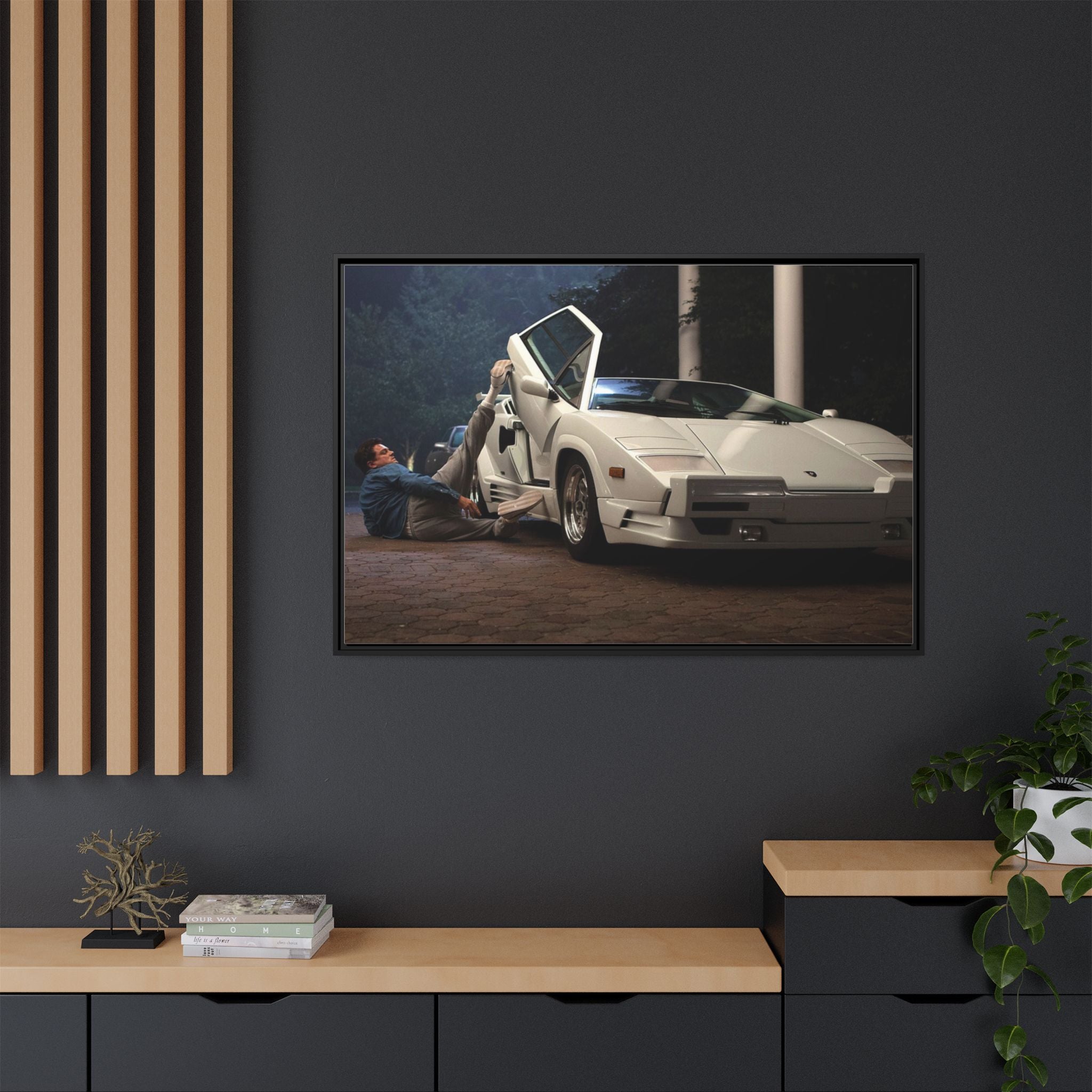 Retro Car Wall Art - Keretes matt vászon nyomtatás az autórajongók számára